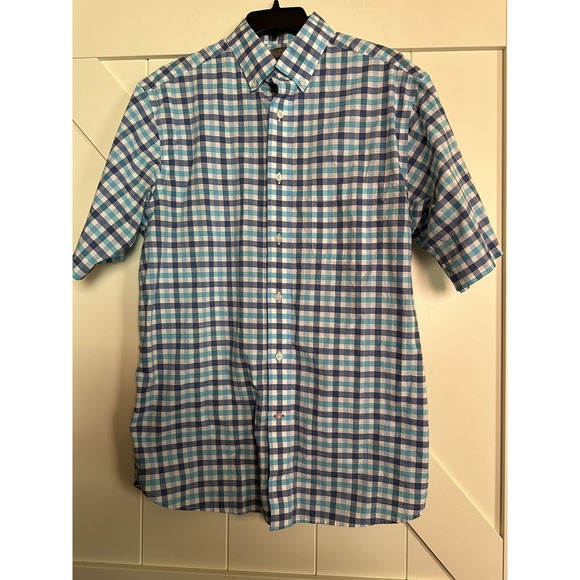 Daniel Cremieux Other - Daniel Cremieux SIGNATURE Blue/Purple Checked Short Sleeve Shirt Sz M‎
